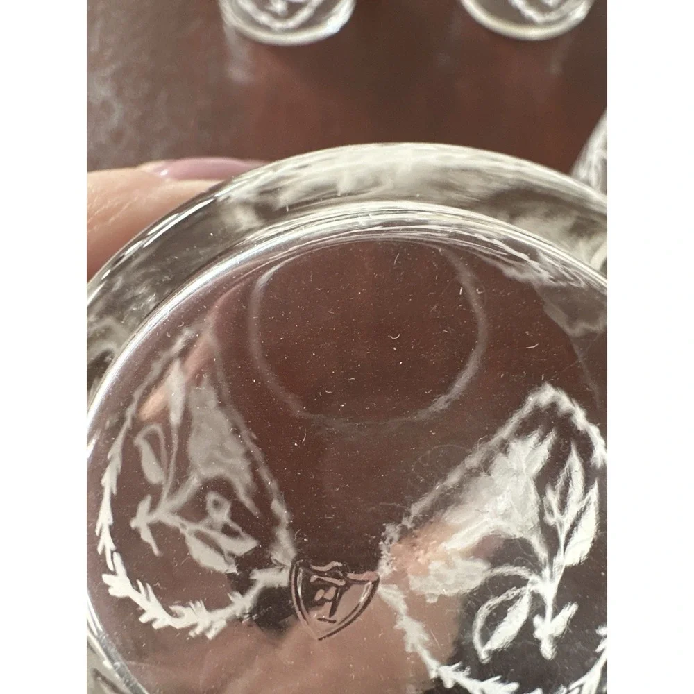 Vintage Federal Glass Tumblers‎ 12oz. White and Gold Floral Pattern 6